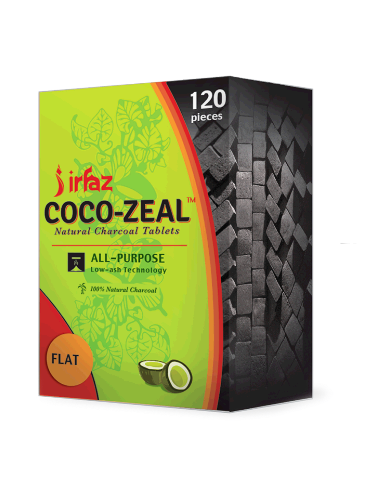 Irfaz Cocozeal Charcoal – 1Kg Flat hookah flavour pack